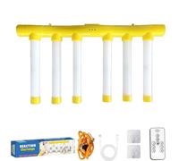 Reflex Stick Game, Drop Stick Reflex Challenge Game, Catching Sticks Games, Reaction Training Toy, Adjustable Speed Hand-Eye Coordination Test, Upgrade Remote Control(Yellow,Light-Up Remote)