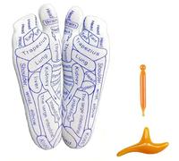 Reflex Therapy Socks with Acupressure Massage Tools for Fatigue Relief, Improve Circulation, Tension Release Foot Care Set (Men's Socks)