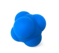 Reflex Training Ball for Agility and Speed Drills Silicone Hexagonal | Blue Sphere, Random Bounce Design, for Players and Men, Reaction Practice, Boxing Sessions