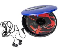 Reflexion CD/MP3 Player - Perfect for Travel, with Long Lasting Battery + Headphones (Blue)