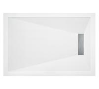 Reflexion Linear Slim Rectangular Tray & Waste 1400x800x25mm White