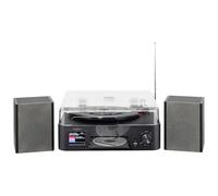 Reflexion Turntable with speaker and wifi, retro hi-fi system with DAB+, internet radio, bluetooth, CD, USB MP3 recording, colour display, alarm clock and sleep timer, complete system incl