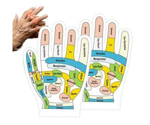 Reflexology Gloves - Åcupõint Polyester Hand Gloves | Therapeutic Glove with English Pattern Printed | Relaxation and Relieve Tension for Home and Concrete Massage Stress