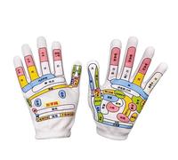 Reflexology Gloves Hand Spa Pointed Reflexology Tool Print Mittens for Correctly Stimulating Hand Acupoints Reusa
