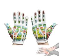 Reflexology Gloves, Tutorial Reflexology Gloves, Hand Spa & Massage Gloves Activation for Relief, Chart for Reflexology & Relaxation for Adults