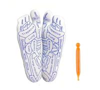 Reflexology Socks - A-Women 31.5*8.5cm Pressure Point Massage Socks | Foot Acupressuré MeridianSocks with Massage Stick - Relieve Foot Fatigue | Skin-Friendly Comfortable Foots MassageSocks for Home S