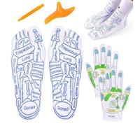 Reflexology Socks and Gloves Set with Massage Tools - Pressure Point Socks for Men & Women | Foot & Hand Massage Kit for Stress Relief,Physical