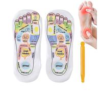 Reflexology Socks - Chart Cotton with Trigger Point Massage Tool, Comfortable Stress Relief Footwear, Soft Breathable Material, Durable Elastic Fit | Daily Use Feet Body for Adults Women Men
