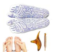 Reflexology Socks Gloves Reflexology Socks with Massage Tool Hand Reflexology Gloves Reflexology Chart Socks Massage Sock Pen Massage Tools for Men and Women