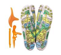 Reflexology Socks, Reflexology Socks with Tools for Women, Foot Reflexology Socks with 3 Massagers, 2 Pairs of Reflexology Foot Socks for Beginners, Men and Women, for Home Use