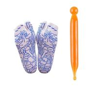 Reflexology Socks Set, Acupressure Foot Massage Socks with Trigger Point Tool, Stress Relief for Men and Women, Acupoint Chart Sockss for Beginners, Foot Therapy Tools for Relaxing Massage at Home