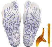 Reflexology Socks with Gloves Tools Set,Foot Massager Socks with 2pc Massage Tool,Socks with Trigger Point Massage Tool, Socks Suitable for Men and Women (Women)