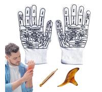 Reflexology Socks with Tools - Enhanced Massage Efficiency, Foot & Hand Massage with Tools | Reflexology Chart Socks for Fatigue, Stress and Painn Reliief for Women