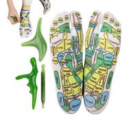 Reflexology Socks with Tools, Reflexology Socks, Massage Socks with 3 Massage Tools, 2 Pairs Zone Acuppoint Socks, Reflexology Foot Massage Socks for Beginners, Men and Women, for Home Use