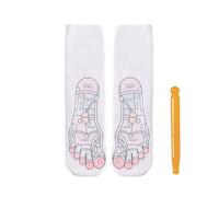 Reflexology Socks | Zone Socks with Massage Tool Tool with English Reflexology Charts | Pressing Charts Socks | Foot Remedy for Women and Men