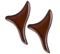 Reflexology Tools 2Pcs, Wooden Triangle Foot Massage Tool for Hand, Waist, Calf, and Leg Massage, Natural Wood Acupressure Massager