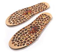 Reflexology Tpr Pebble Massage Insoles - Shoe Inserts With Arch For Improving Posture & Blood Flow - 1 Pair, Size Medium (8-12)
