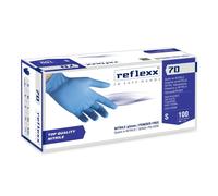 Reflexx 70 Nitrile Blue Powder-Free Microrough Gloves 100 Pcs