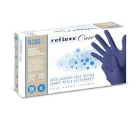 REFLEXX Care N350 XL Nitrile Gloves Accelerators Free g 3.2 (M) Size XL