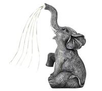Reflimand Elephant Statue Garden Decoration, Solar Garden Watering Elephant Figure LED Lights, Waterproof Animal Figurines Solar Powered Landscape Decoration Path Lights, Animal Ornament for Yard