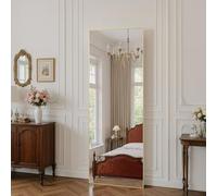 Reflix Full Length Mirror, 179 x 65 cm, Rectangle Floor Mirror with Stand, Aluminium Alloy Frame, Full Body Standing or Leaning for Bedroom, Living Room,Gold