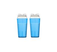 Reflo Smart Cup Blue 2-Pack Open Training Cup Toddler Cup No Suction 6oz 360 Control-Flow USA MADE Premium High-Impact Plastic