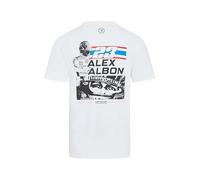 Reflo Williams Racing F1 Team, Official Driver Collection, Alex Albon Driver Graphic T-Shirt, White (UK, Alpha, L, Regular, Regular)