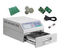 Reflow Oven 1500W Automatic Soldering Machine, Infrared Heater for PCB SMT with Hot Air Circulation, 300 x 320 mm, Professional BGA IC Soldering Equipment