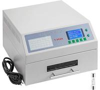 Reflow Oven 800W/1500W Automatic Reflow Soldering Machine Professional Infrared Heater Soldering Machine with Hot Air Circulation for Testing T-962
