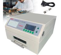 Reflow Oven 800W/1500W Automatic Reflow Soldering Machine Professional Infrared Heater Soldering Machine with Hot Air Circulation for Testing,T-962A