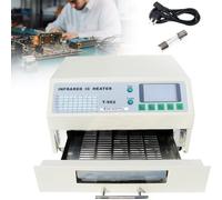 Reflow Oven 800W/1500W Automatic Reflow Soldering Machine Professional Infrared Heater Soldering Machine with Hot Air Circulation for Testing,T-962