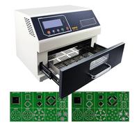Reflow Oven - Hot Air Circulation Soldering Machine, 1600W with Smoke Exhaust Chimney, 250×200mm Soldering Area, English OS, PC Connection via DB9 Port