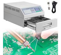 Reflow Soldering Machine 1500W, Reflow Welder AC220V/110V, LCD Station 300x320mm for SMD, BGA, QFP, SOP, Chip, PLCC, Compatible with Various Components