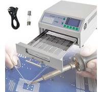 Reflow Soldering Machine, 800W Automatic Infrared Heater with Smoke Exhaust Chimney, Professional T962 for PCB Assembly and Repair, 220V