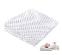 Reflux Pillow Baby Wedge Pillow for Newborn, Wide & Stable Nursing Pillows for Breastfeeding, Anti Reflux Newborn with 3D Sensory Bumps, 30 Degree Incline Spit-Up Support, White