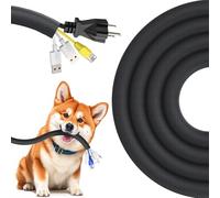 REFLYING Cable Tidy Sleeve 3 Meters-12.7mm, Black Cable Protector Keep Dogs Cats Pets from Chewing Cords, Expandable Braided Cable Management Sleeve, Cable Wrap Cord Protector with 8 PCS Cable Ties