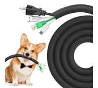 REFLYING Dog and Cat Cord Protector 3 Meters-12.7mm Black | Cable Tidy Sleeve, Expandable Braided Cable Management, Wrap Cord Protector, Pet Chewing Proof