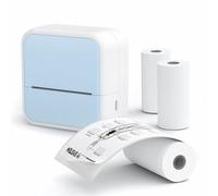 REFOEEDY Portable Mini Thermal Printer - Ink free, Wireless Intelligent Printing Compatible With Android and iOS, Capable of Printing Photos, Lists, Memos, QR Codes (blue)