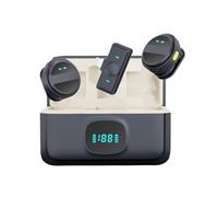 REFOEEDY Wireless Lavalier Microphone, Bluetooth Mini Mic with LED Display, Noise Reduction for iPhone, Android, Camera, TikTok, YouTube, Vlog (Ltn)