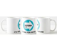 Reform UK : It's TIME for Reform - Mug - TICE Farage Brexit Political Party - ref M530