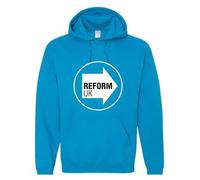 Reform UK Let's Make Britain Great Again Political Farage TICE Hoodie Sapphire Blue