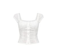 Reformation Alabama lace-trim top - White 10-12