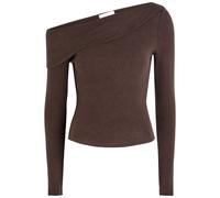 Reformation Elio Off-the-shoulder Knit top - Dark Brown - XL (UK16 / XL)
