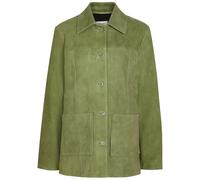 Reformation Veda Lincoln Panelled Suede Jacket - Green - XS (UK6 / XS)