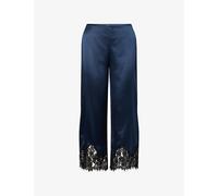 Reformation Womens Reformation Carolina Lace-Trim Silk Trousers Midnight Black M