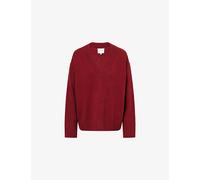 Reformation Womens Reformation Jadey V-Neck Cashmere and Wool-Blend Jumper Chianti S