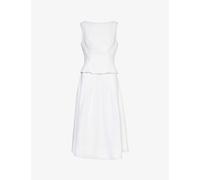 Reformation Womens White Moya Flared Linen Two-piece Set 12