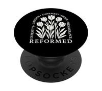 REFORMED DEPRAVITY ELECT ATONEMENT GRACE PERSEVERANCE Tulip PopSockets Adhesive PopGrip