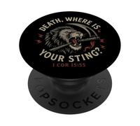Reformed Theology Death Where Is Your Sting 1 Cor 15:55 PopSockets Adhesive PopGrip