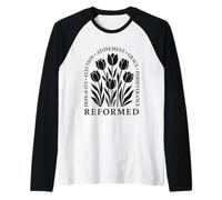 Reformed Theology Depraved Elect Atone Grace Persevere Tulip Raglan Baseball Tee